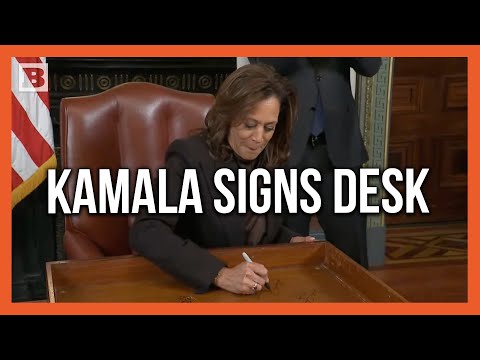 You are currently viewing Kamala’s Desk Signing: A Hasty Farewell from the White House!