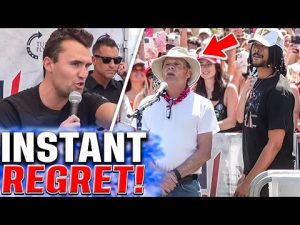 Read more about the article Charlie Kirk’s Wild Encounter: Fist Fight Challenge Shocks Crowd