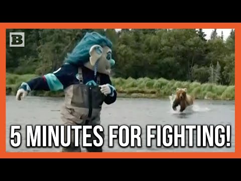 You are currently viewing Wild Showdown: Bear Takes on NHL Mascot in Epic Battle!