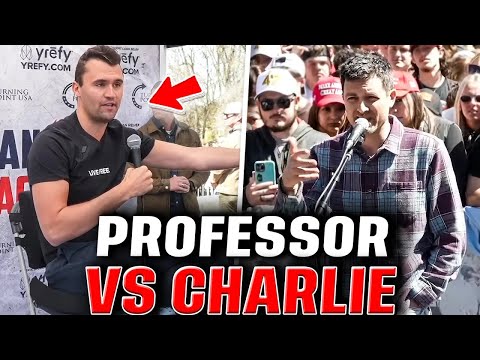 Read more about the article Charlie Kirk Takes on Students and Defeats Professors in Epic Showdown